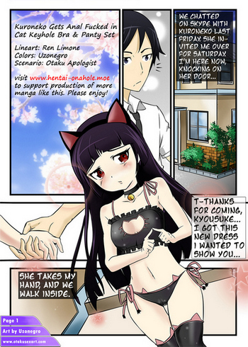 Kuroneko Gets Anal Fucked In Cat Keyhole Bra And Panty Set